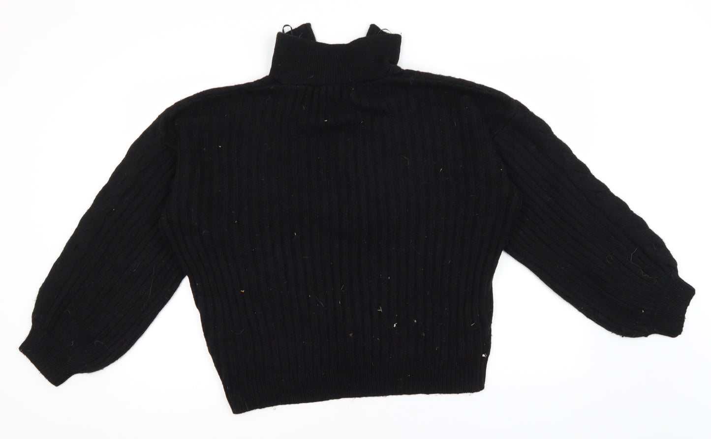 New Look Womens Black High Neck  Acrylic Pullover Jumper Size M