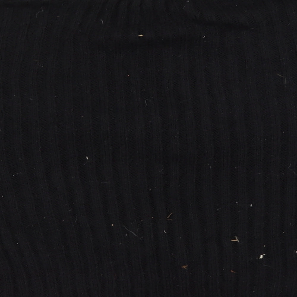 New Look Womens Black High Neck  Acrylic Pullover Jumper Size M