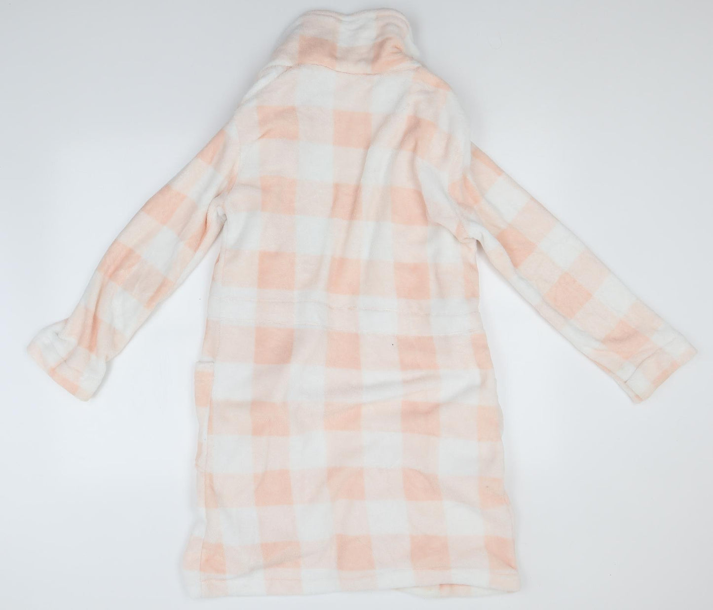 Peanuts Womens White Check Polyester  Gown Size M   - Snoopy