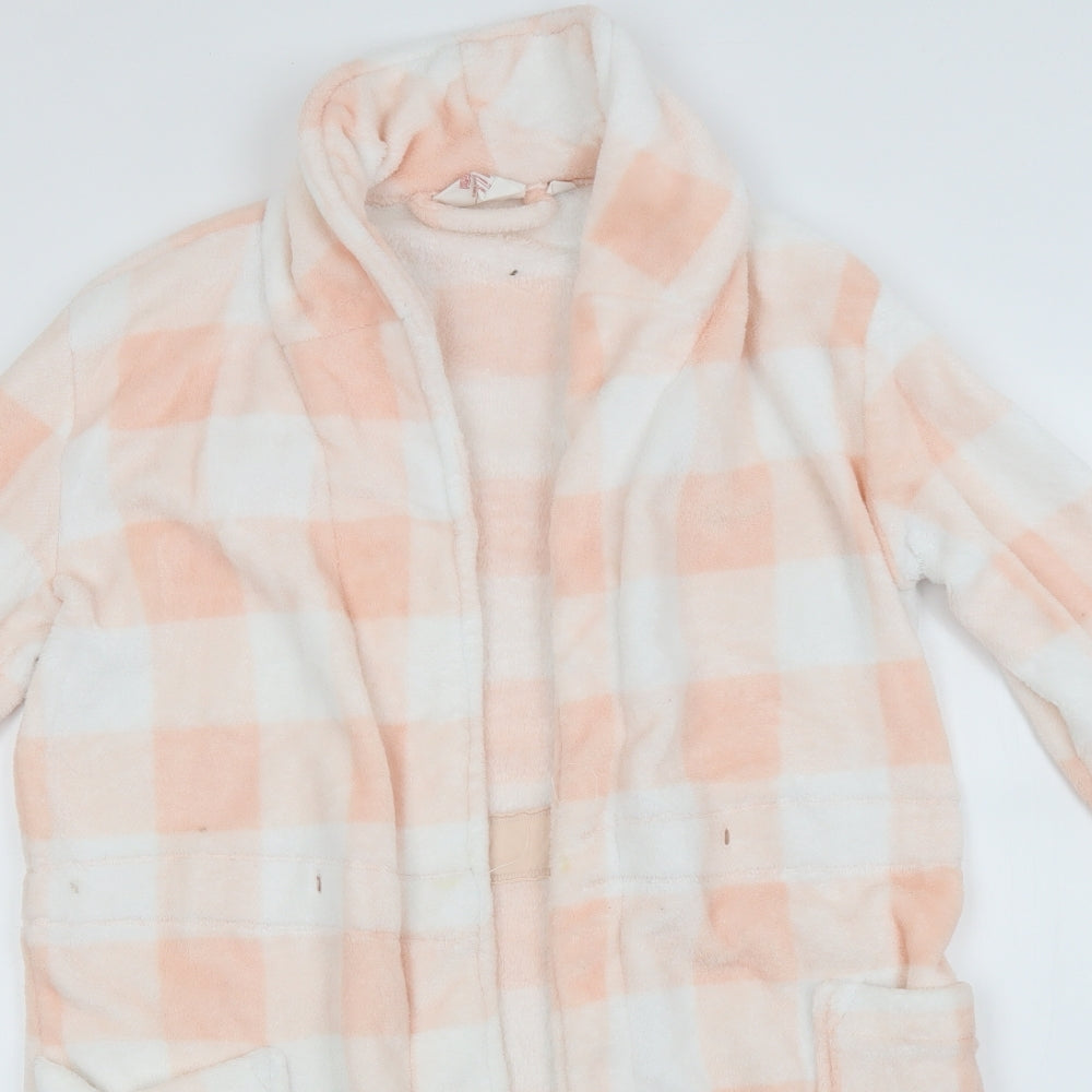 Peanuts Womens White Check Polyester  Gown Size M   - Snoopy