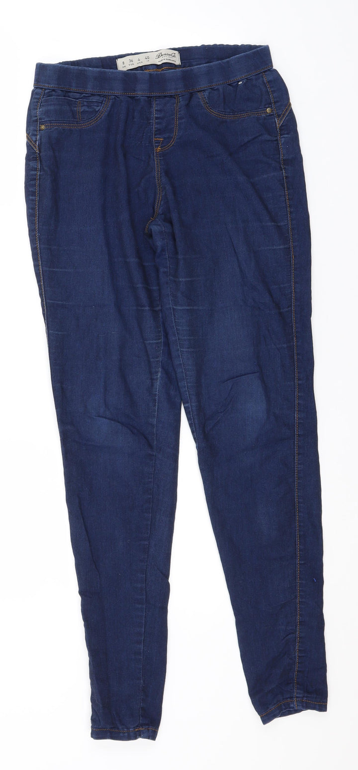 Denim & Co. Womens Blue Cotton Jegging Jeans Size 8 L30 in Regular