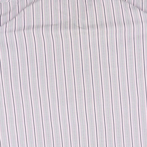 Autograph Mens Blue Striped Cotton  Button-Up Size XL Collared