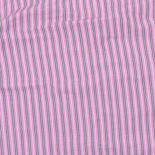 Blue Harbour Mens Blue Striped Cotton  Button-Up Size XL Collared