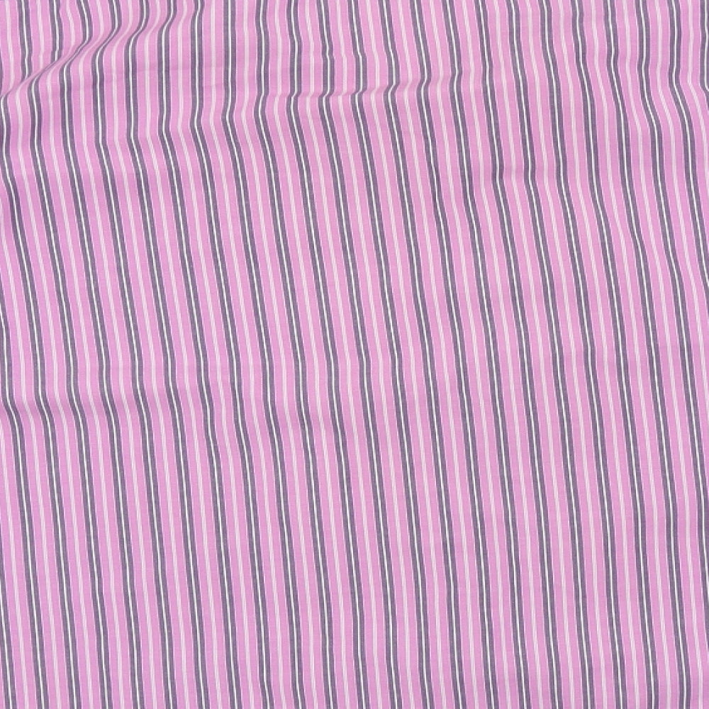 Blue Harbour Mens Blue Striped Cotton  Button-Up Size XL Collared