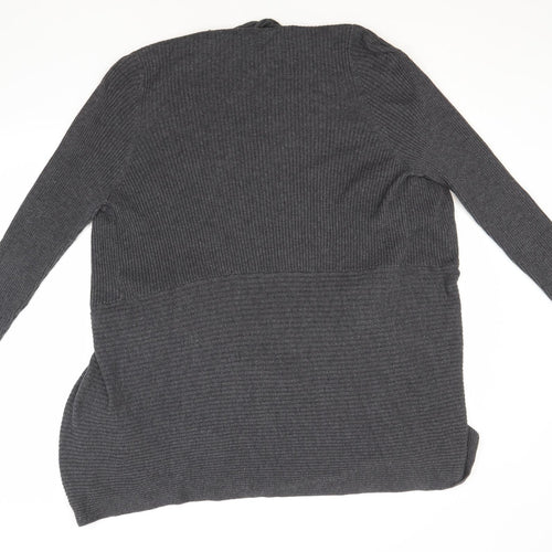 Marks and Spencer Womens Grey Round Neck  Polyamide Cardigan Jumper Size 24