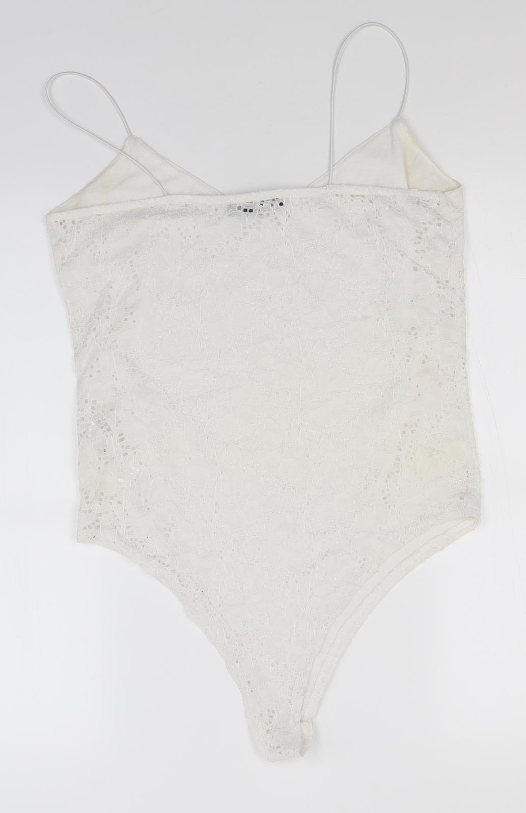 Primark Womens White  Polyamide Leotard One-Piece Size 12