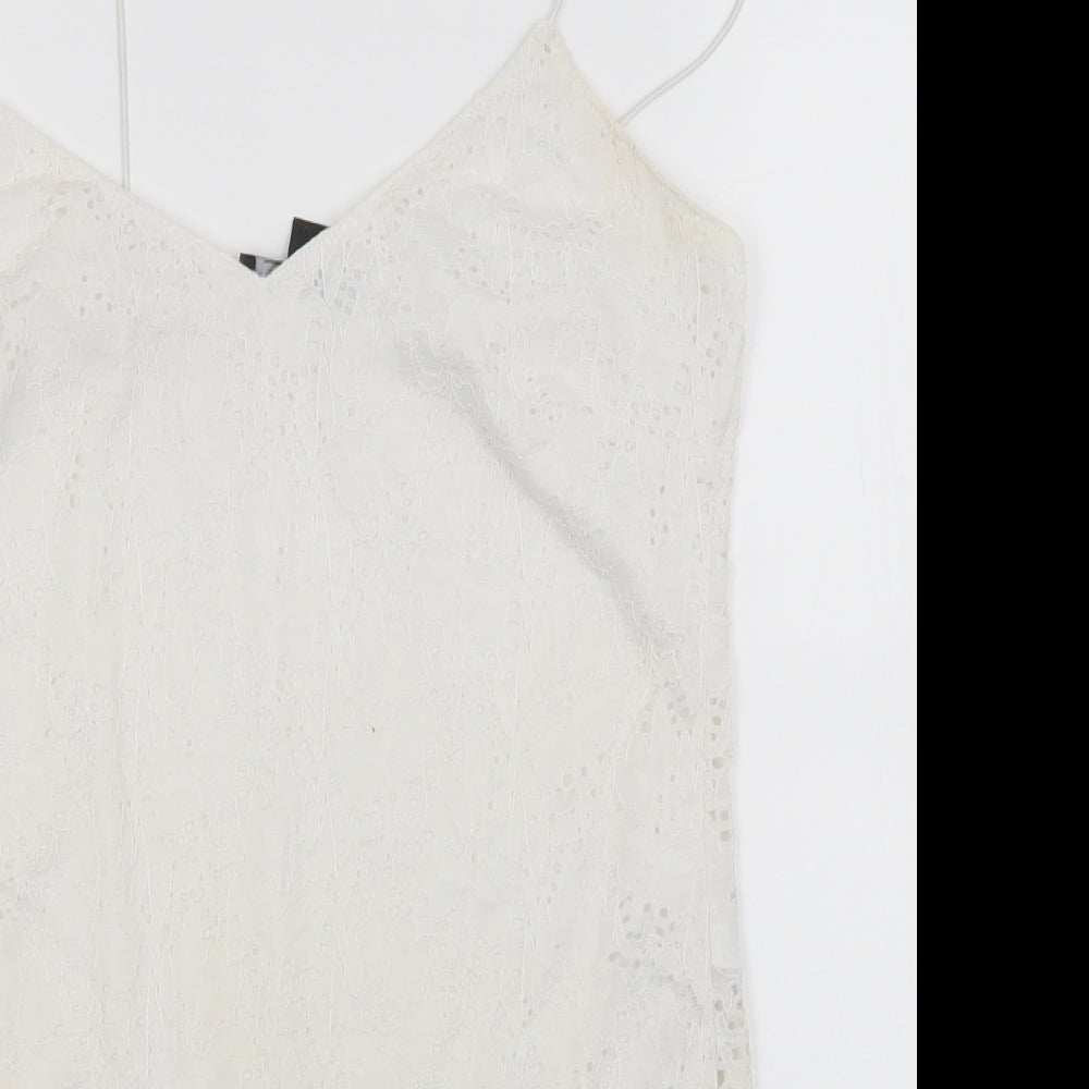 Primark Womens White  Polyamide Leotard One-Piece Size 12