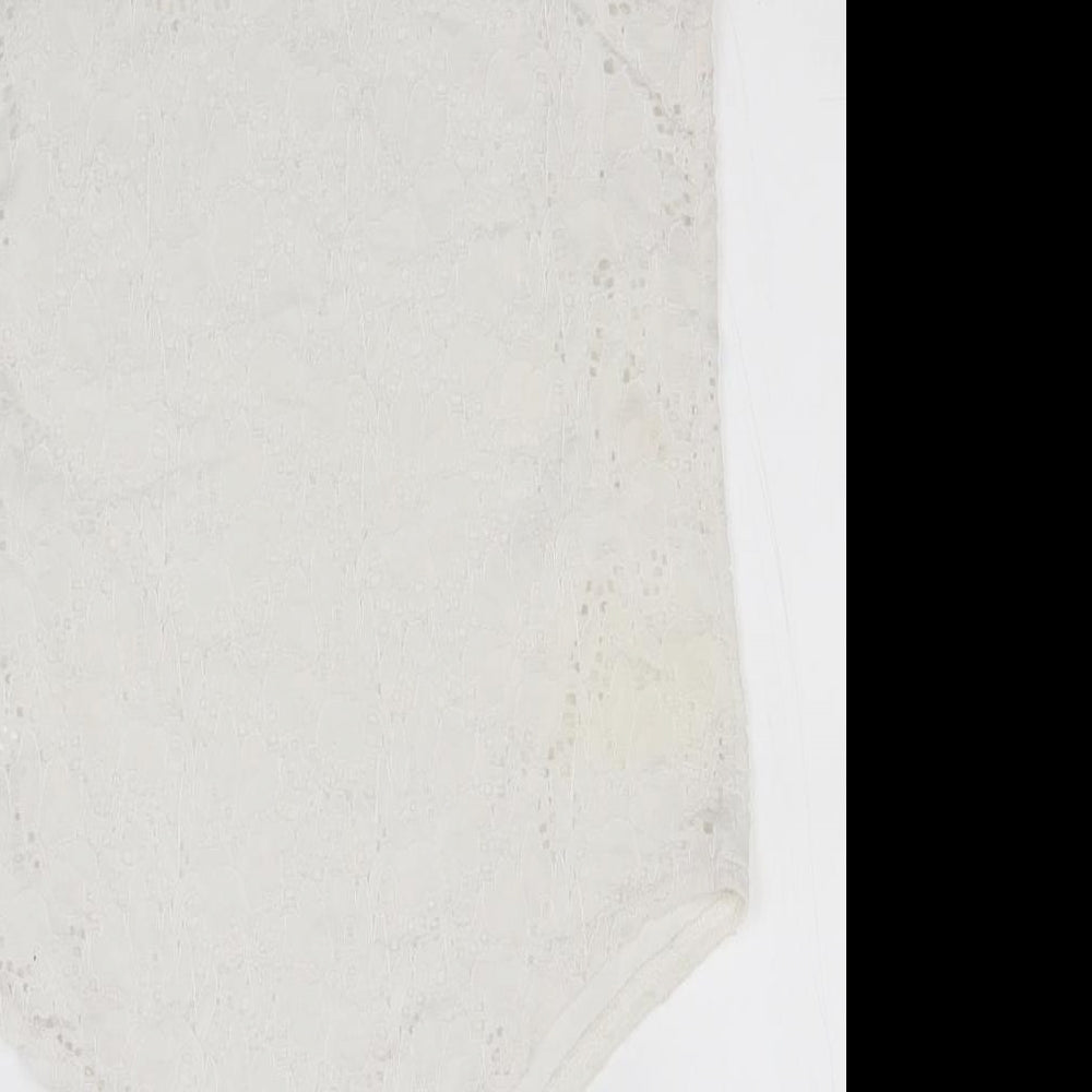 Primark Womens White  Polyamide Leotard One-Piece Size 12