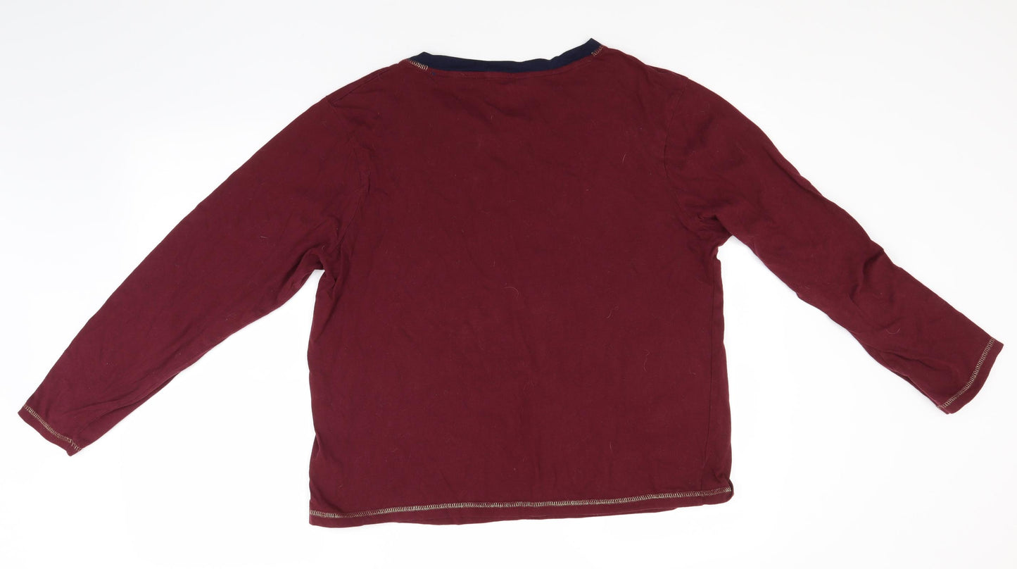 Harry Potter Womens Red  Cotton Basic T-Shirt Size 14 Round Neck - I'd Rather be at Hogwarts