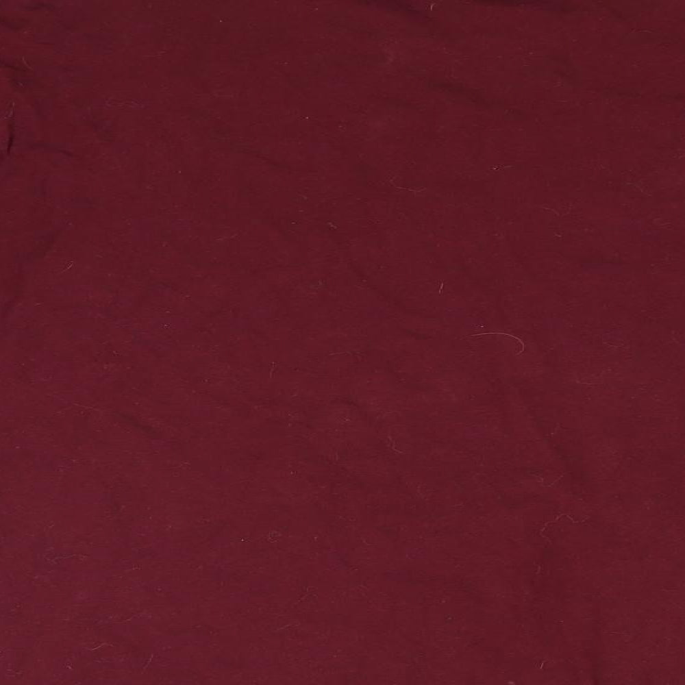 Harry Potter Womens Red  Cotton Basic T-Shirt Size 14 Round Neck - I'd Rather be at Hogwarts
