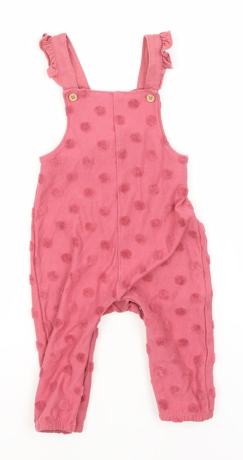 F&F Baby Pink  Cotton Dungaree One-Piece Size 6-9 Months