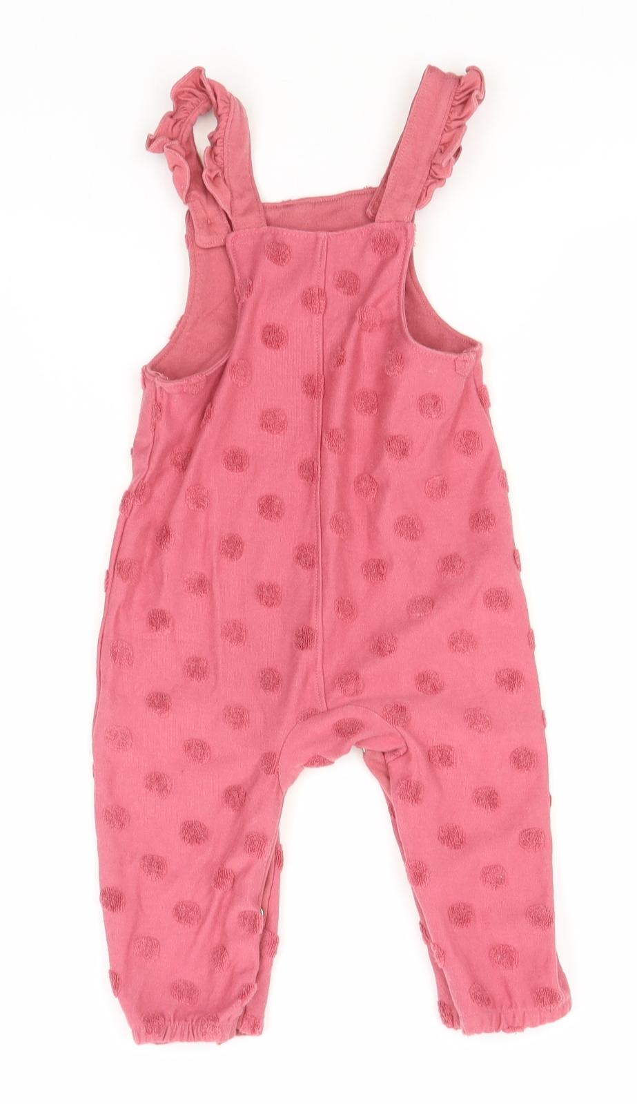 F&F Baby Pink  Cotton Dungaree One-Piece Size 6-9 Months
