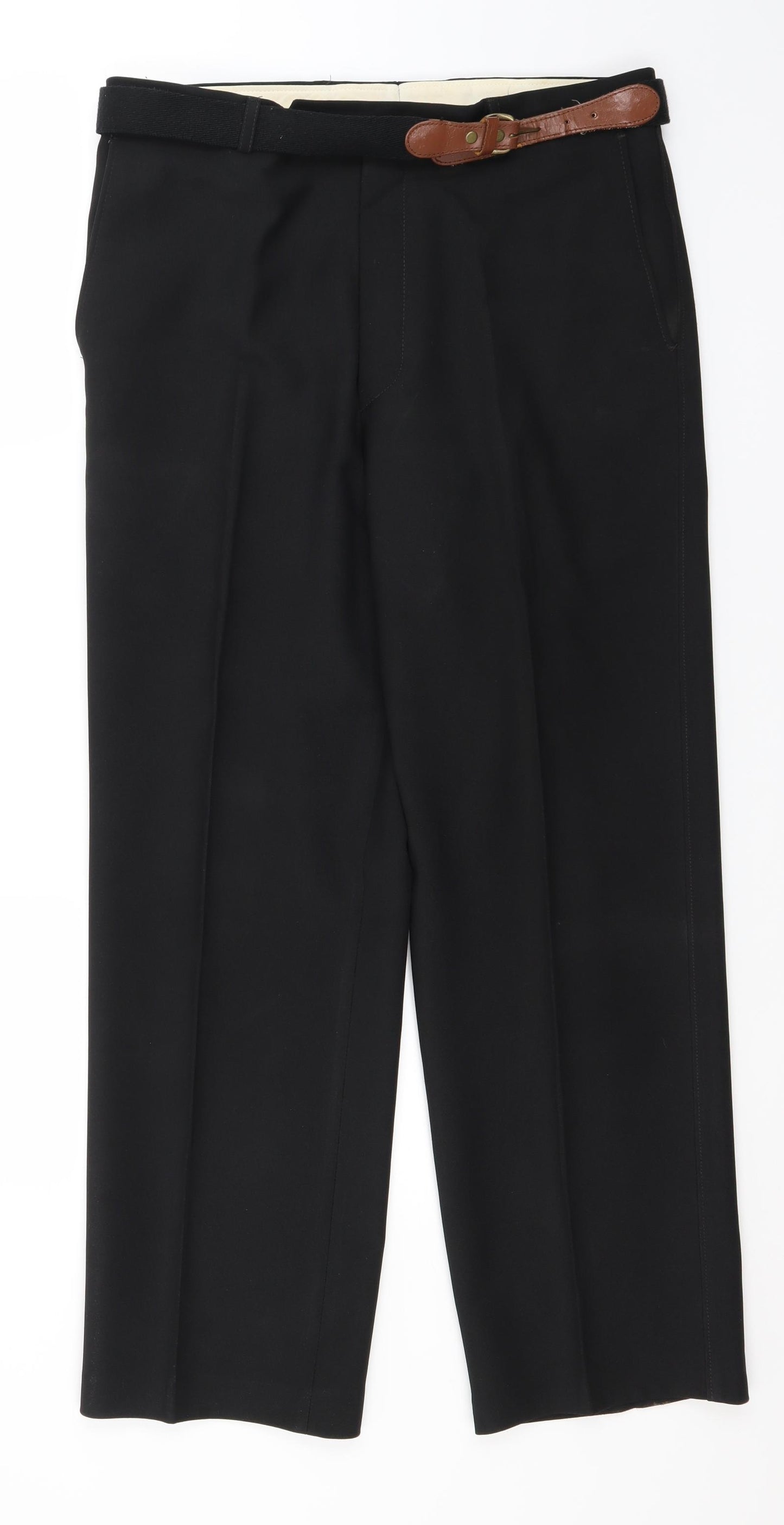 Farah Womens Black  Polyester Trousers  Size 32 in L28 in Regular