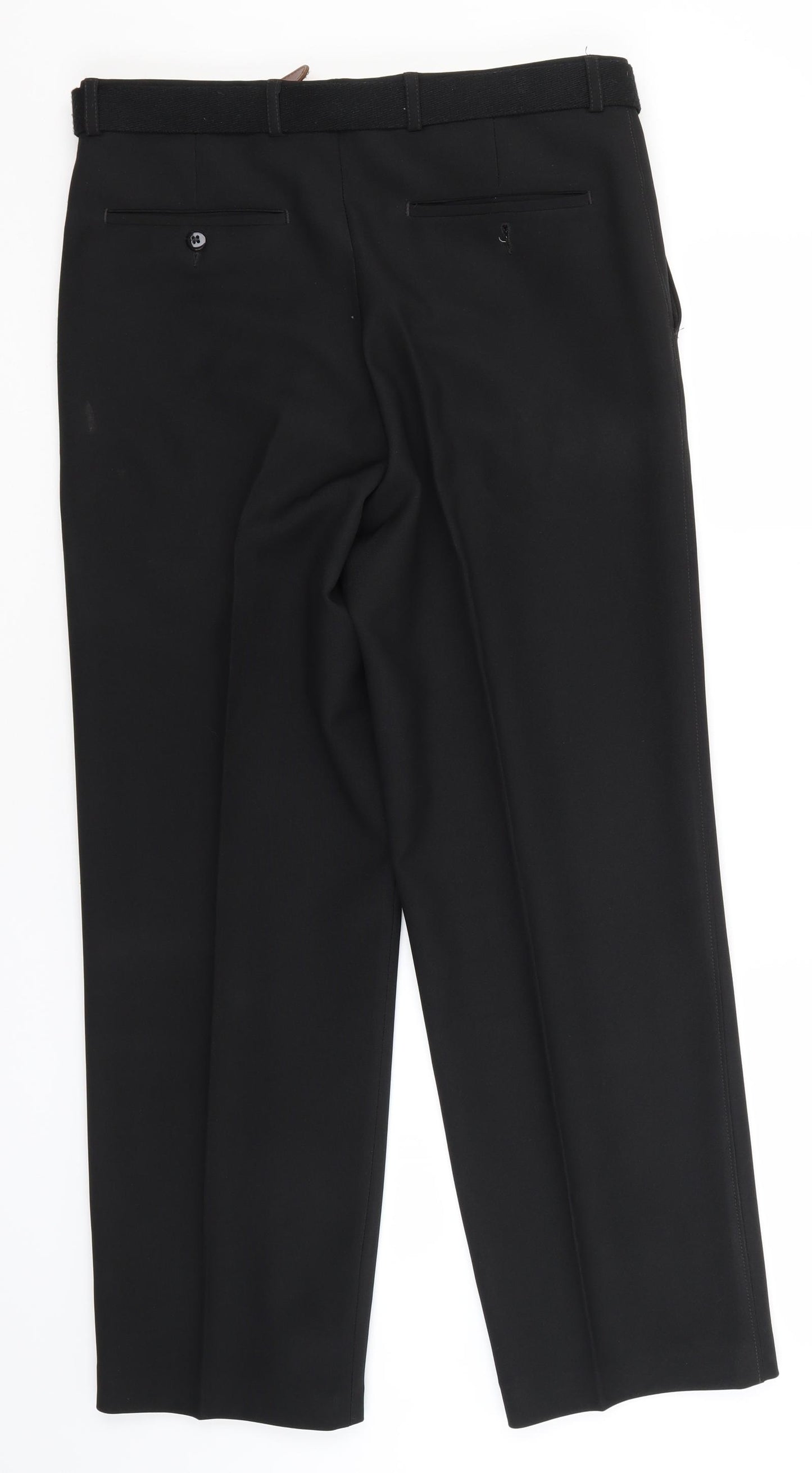 Farah Womens Black  Polyester Trousers  Size 32 in L28 in Regular