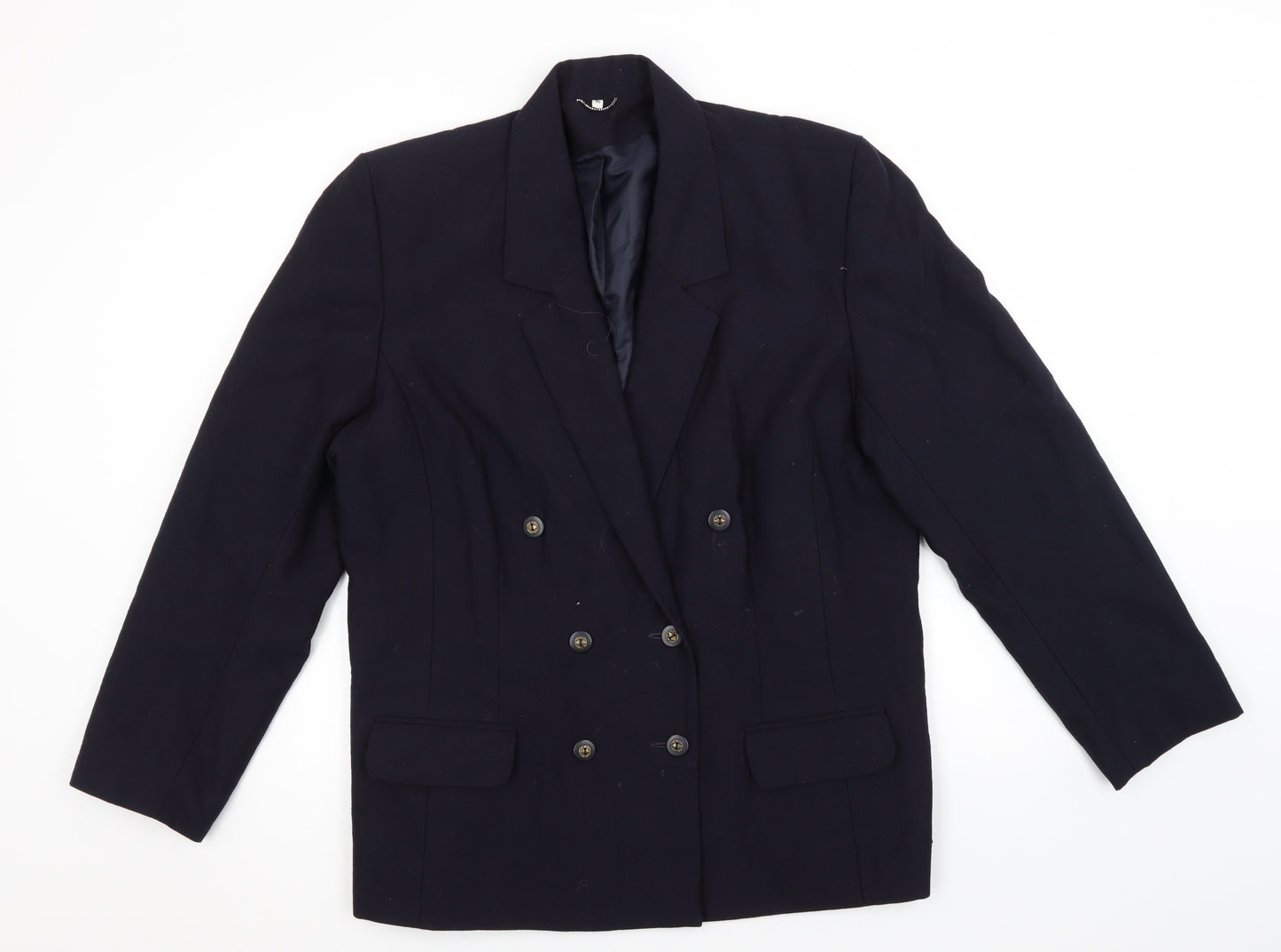 Preworn Womens Blue   Overcoat Blazer Size 16