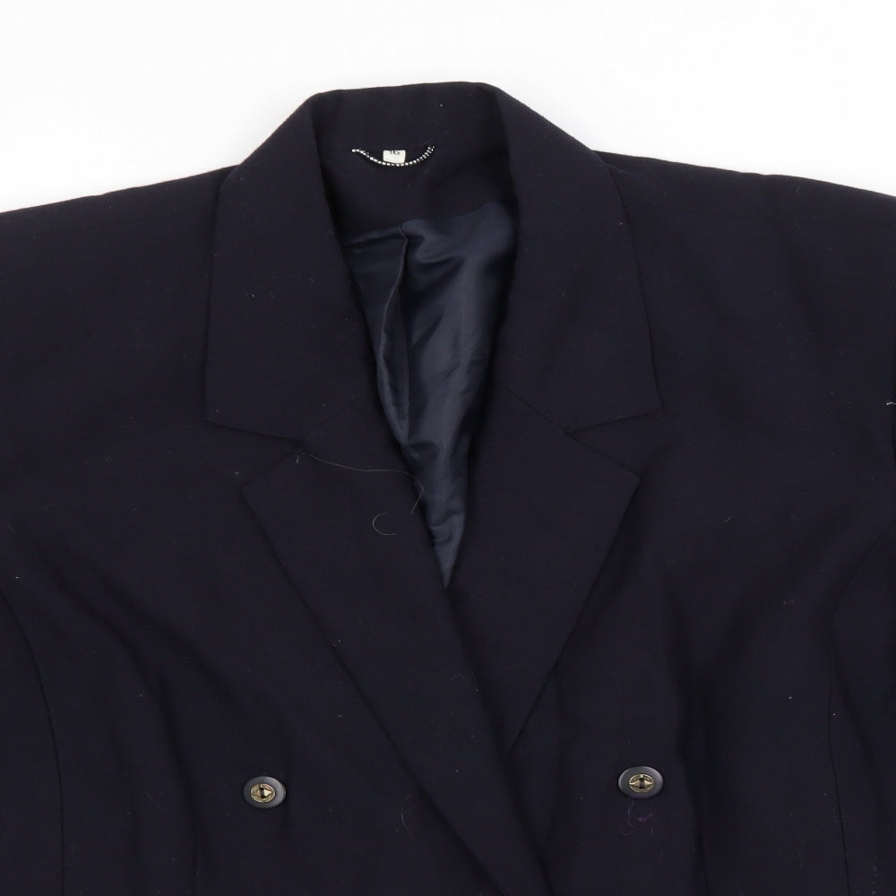 Preworn Womens Blue   Overcoat Blazer Size 16