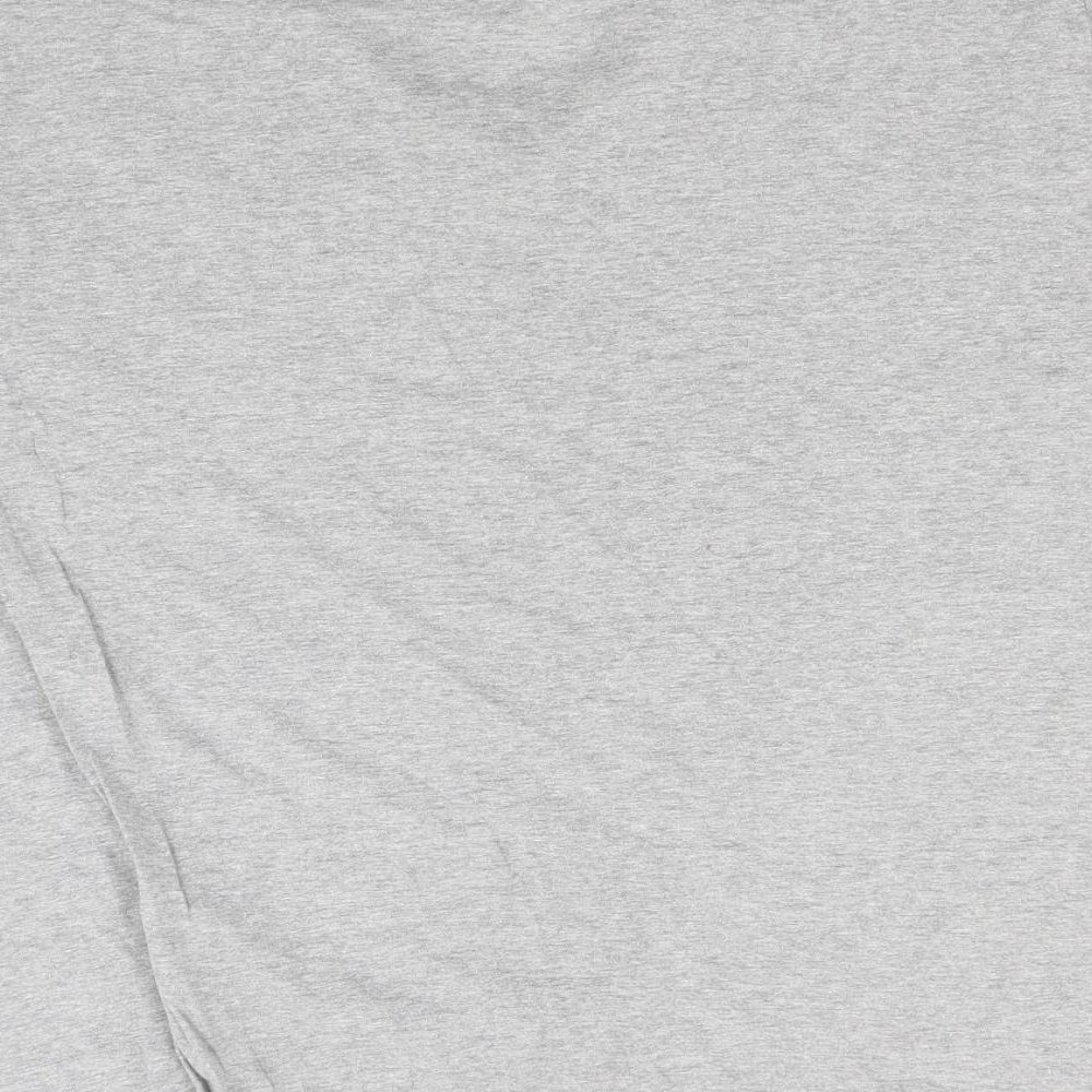 Easy Mens Grey  Cotton  T-Shirt Size 3XL V-Neck