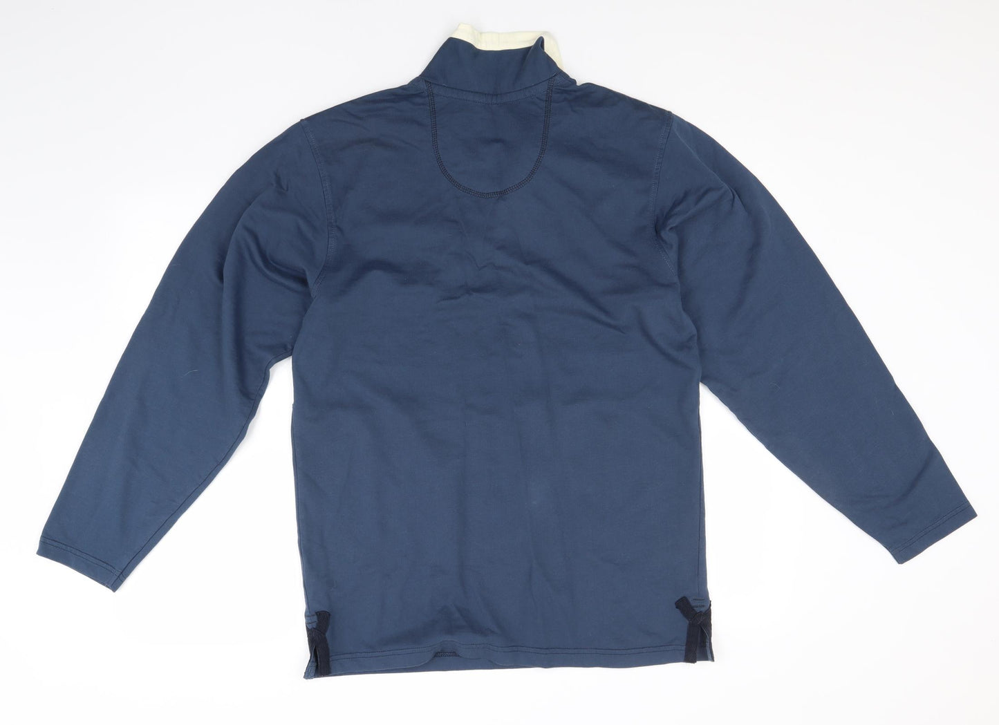 Regatta Mens Blue Collared  Cotton Pullover Jumper Size S