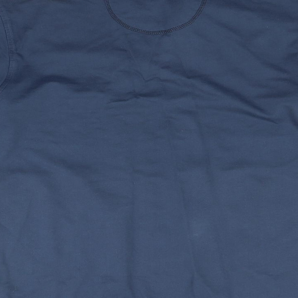 Regatta Mens Blue Collared  Cotton Pullover Jumper Size S