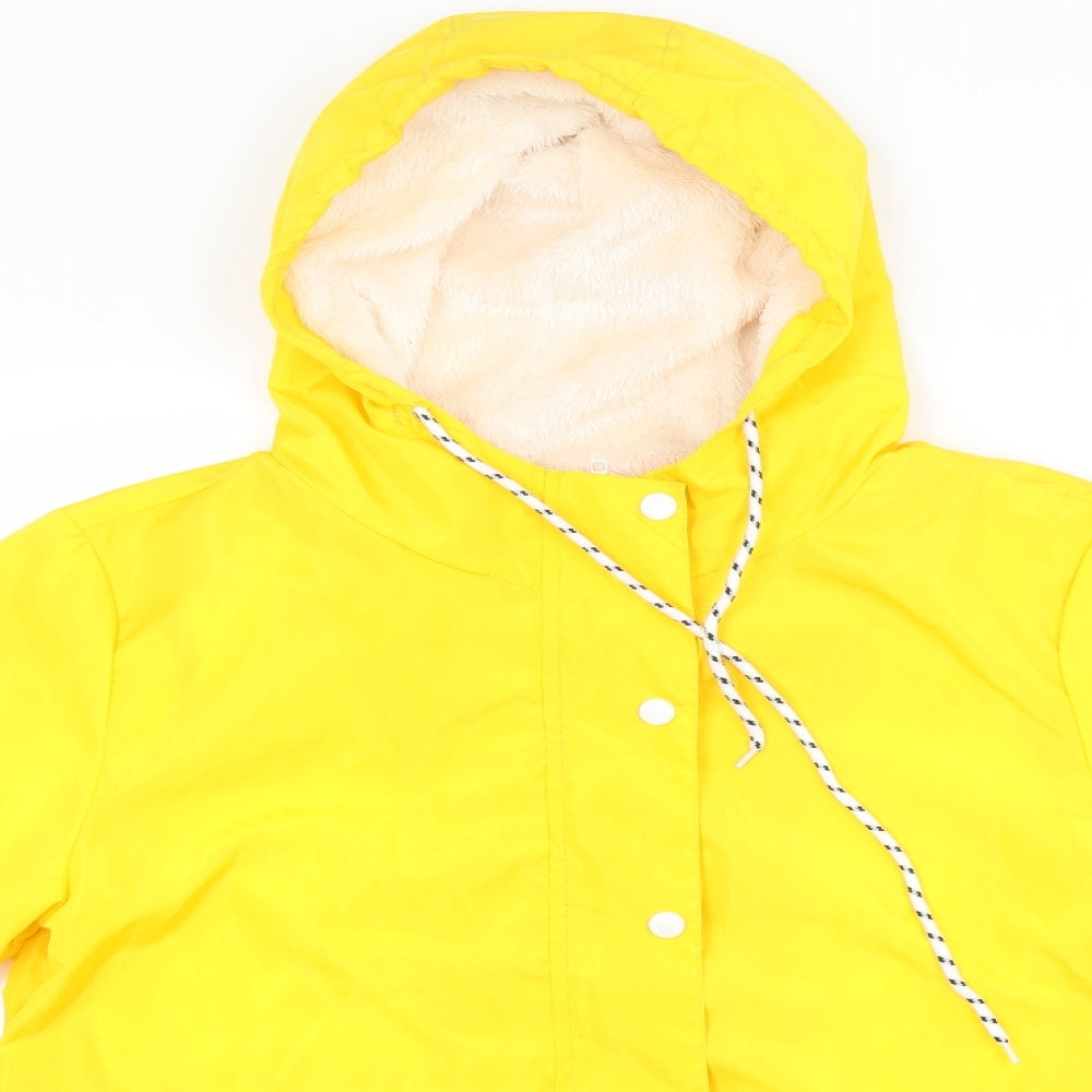 Preworn Womens Yellow   Rain Coat Coat Size XL