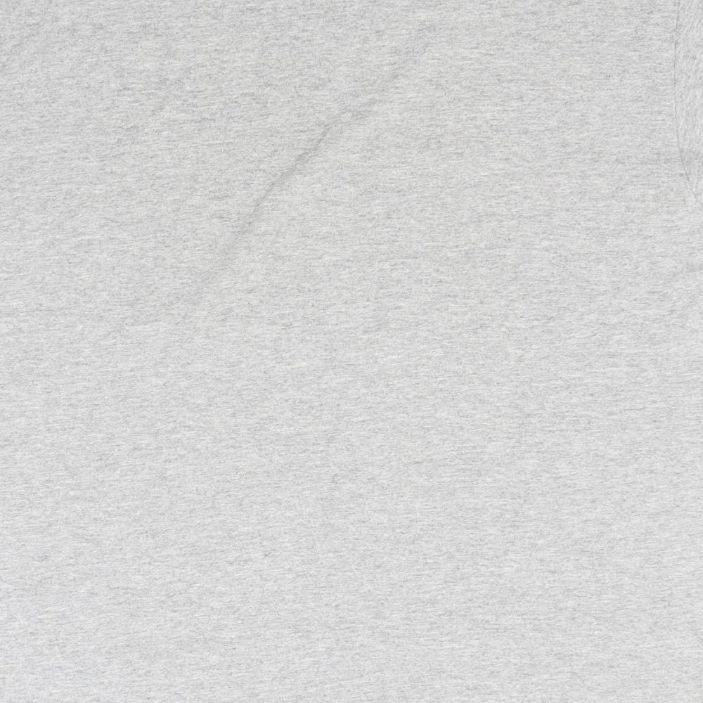 Gildan Mens Grey  Cotton  T-Shirt Size L Round Neck  - York England