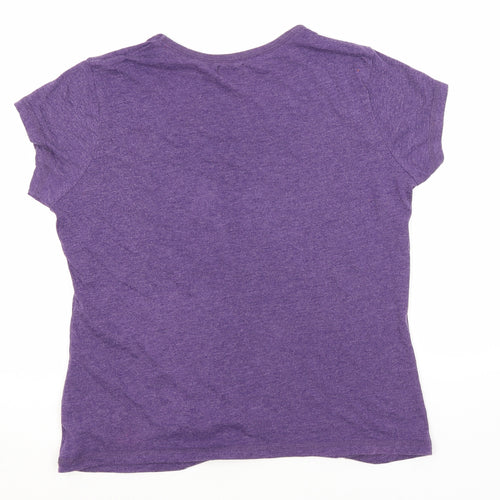 F&F Womens Blue  Cotton Camisole T-Shirt Size 12 Round Neck