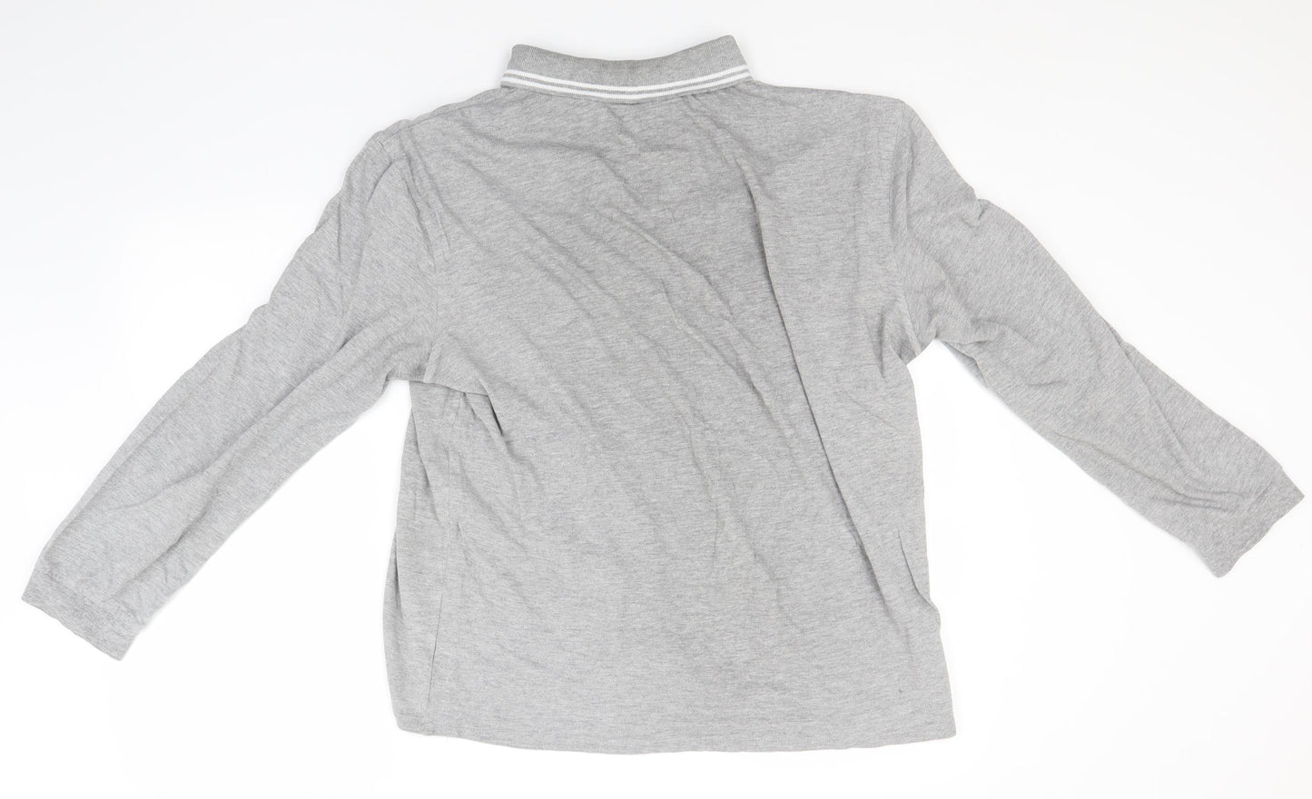 F&F Mens Grey  Cotton  Polo Size L Collared