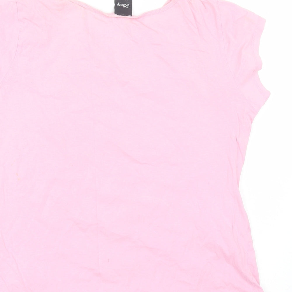 Disney Womens Pink  Cotton Top Pyjama Top Size 12