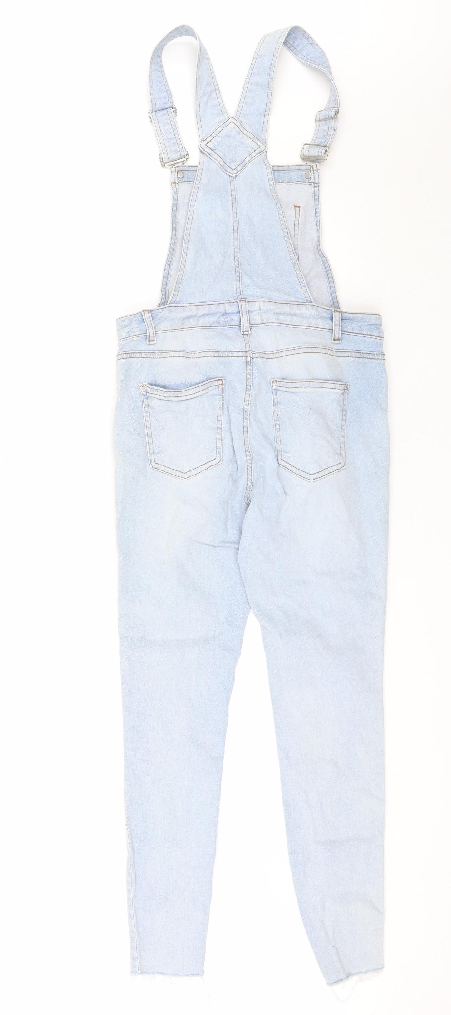 New Look Womens Blue  Cotton Dungaree One-Piece Size 8