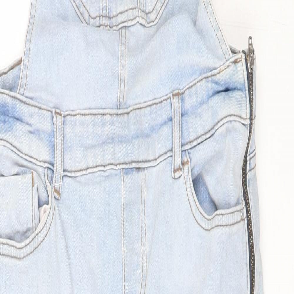New Look Womens Blue  Cotton Dungaree One-Piece Size 8