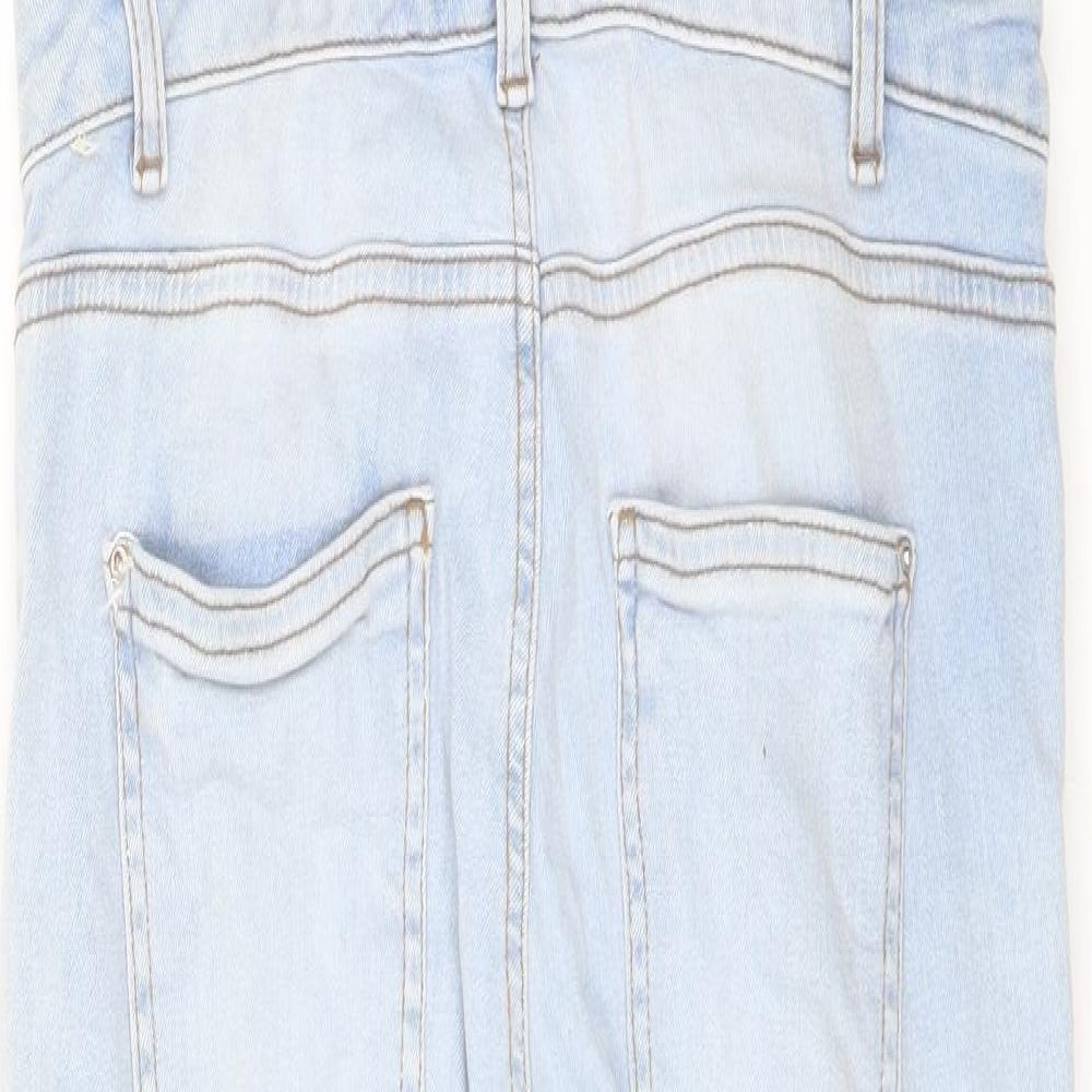 New Look Womens Blue  Cotton Dungaree One-Piece Size 8