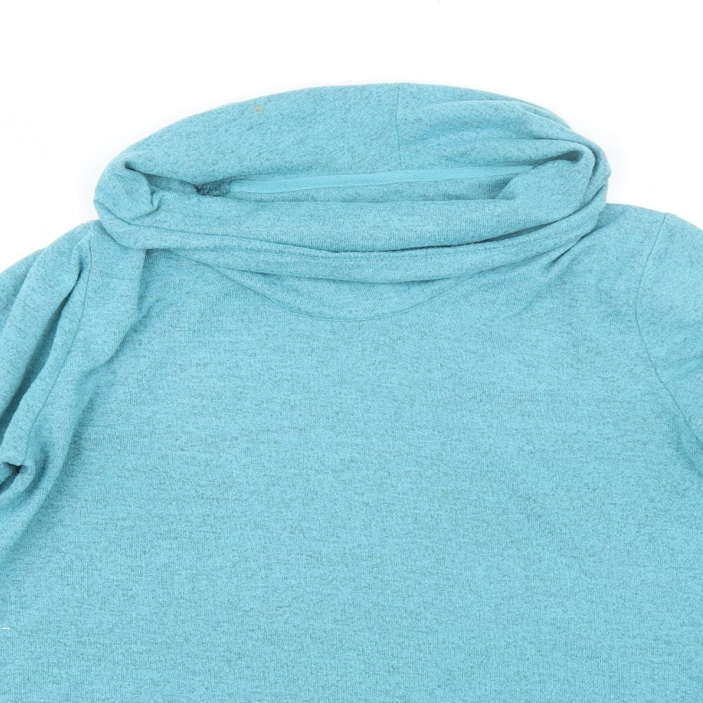 Tigi Womens Blue Roll Neck  Polyester Pullover Jumper Size 14