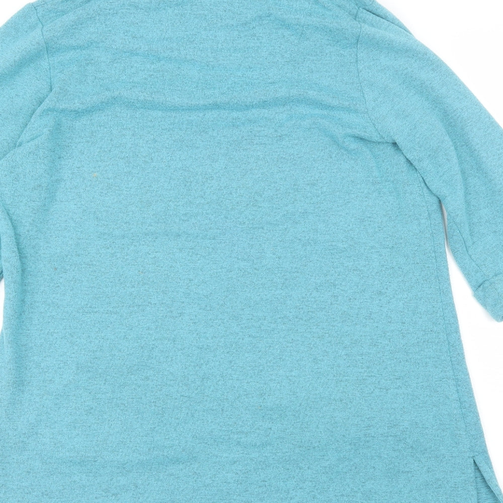 Tigi Womens Blue Roll Neck  Polyester Pullover Jumper Size 14