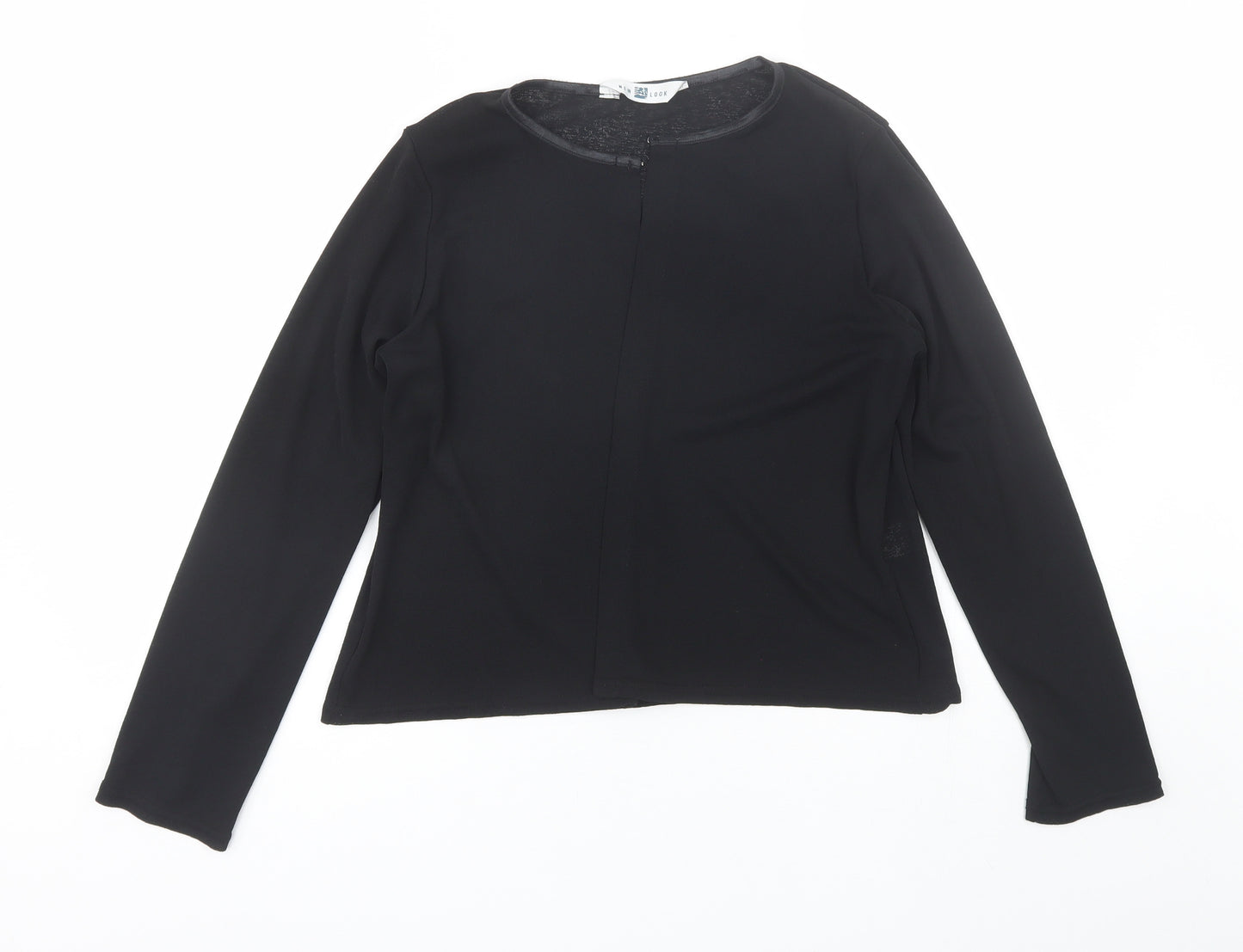 New Look Womens Black Round Neck  Polyester Shrug Jumper Size 18