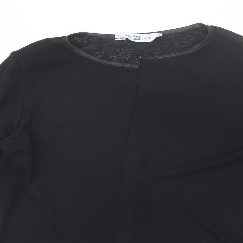 New Look Womens Black Round Neck  Polyester Shrug Jumper Size 18