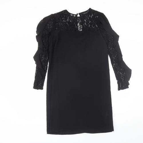 New Look Womens Black  Polyester Shift  Size 6  Round Neck