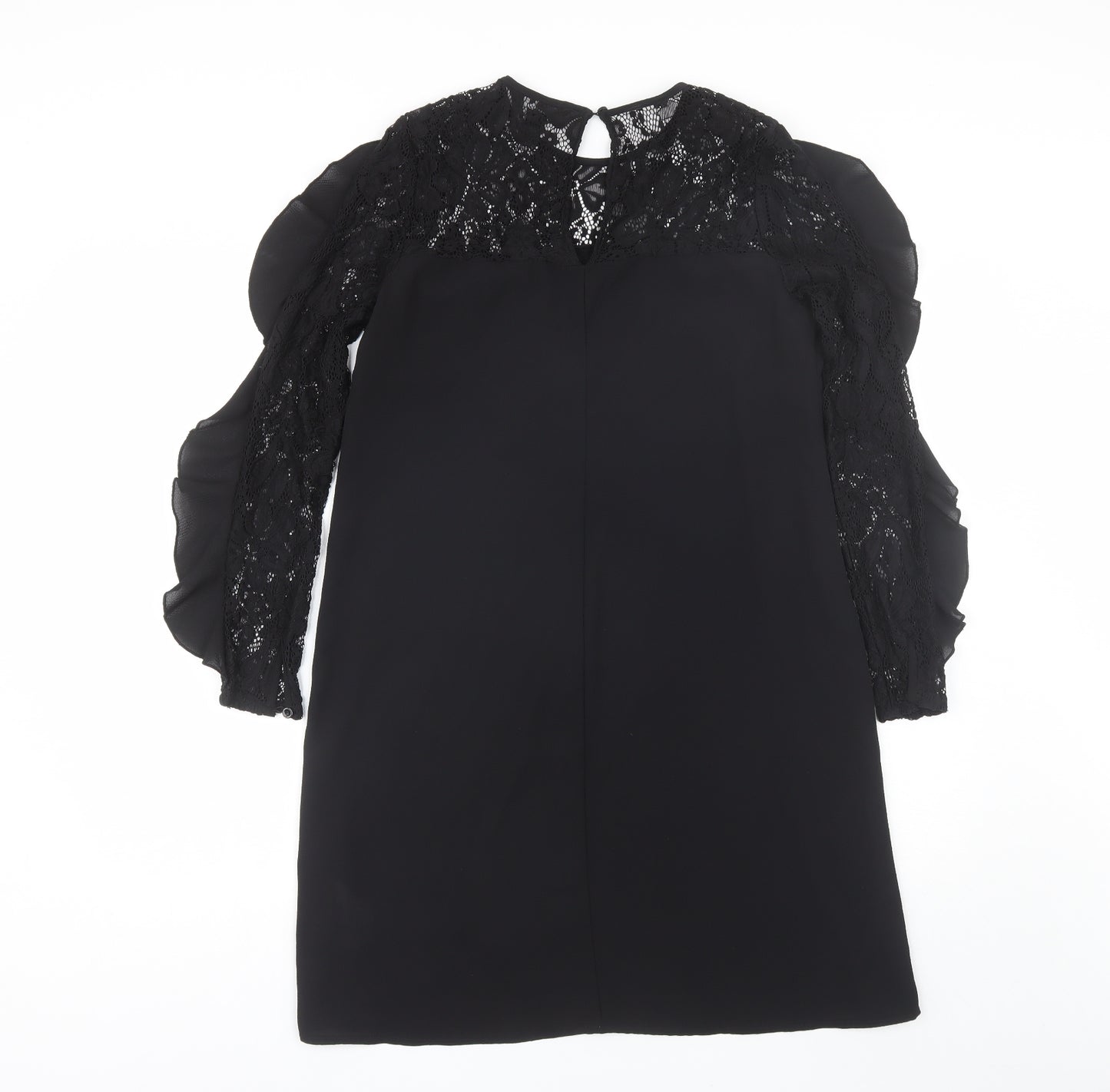 New Look Womens Black  Polyester Shift  Size 6  Round Neck