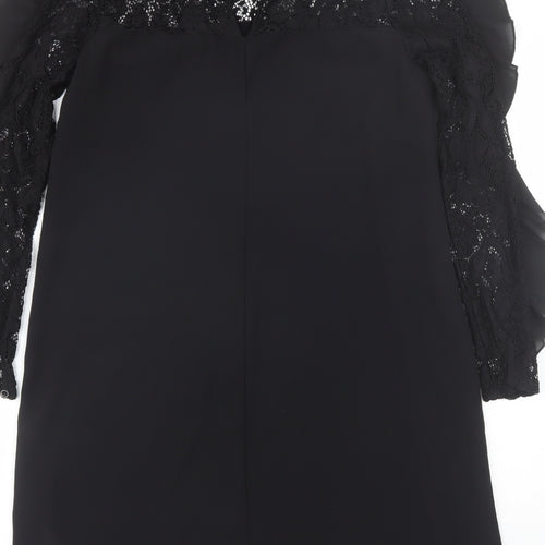 New Look Womens Black  Polyester Shift  Size 6  Round Neck
