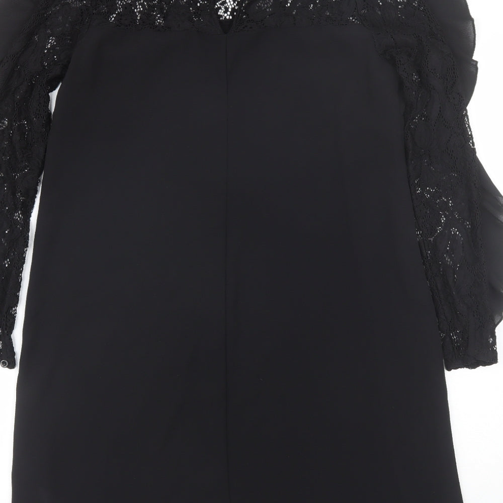 New Look Womens Black  Polyester Shift  Size 6  Round Neck