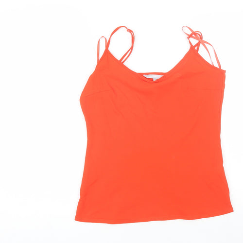 Red Herring Womens Red  Nylon Camisole Tank Size 14 Round Neck