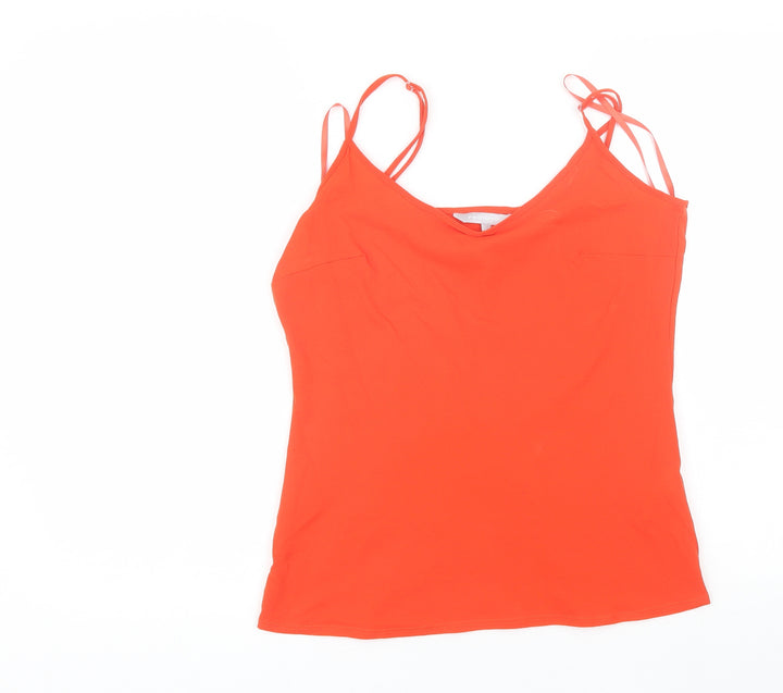 Red Herring Womens Red Nylon Camisole Tank Size 14 Round Neck