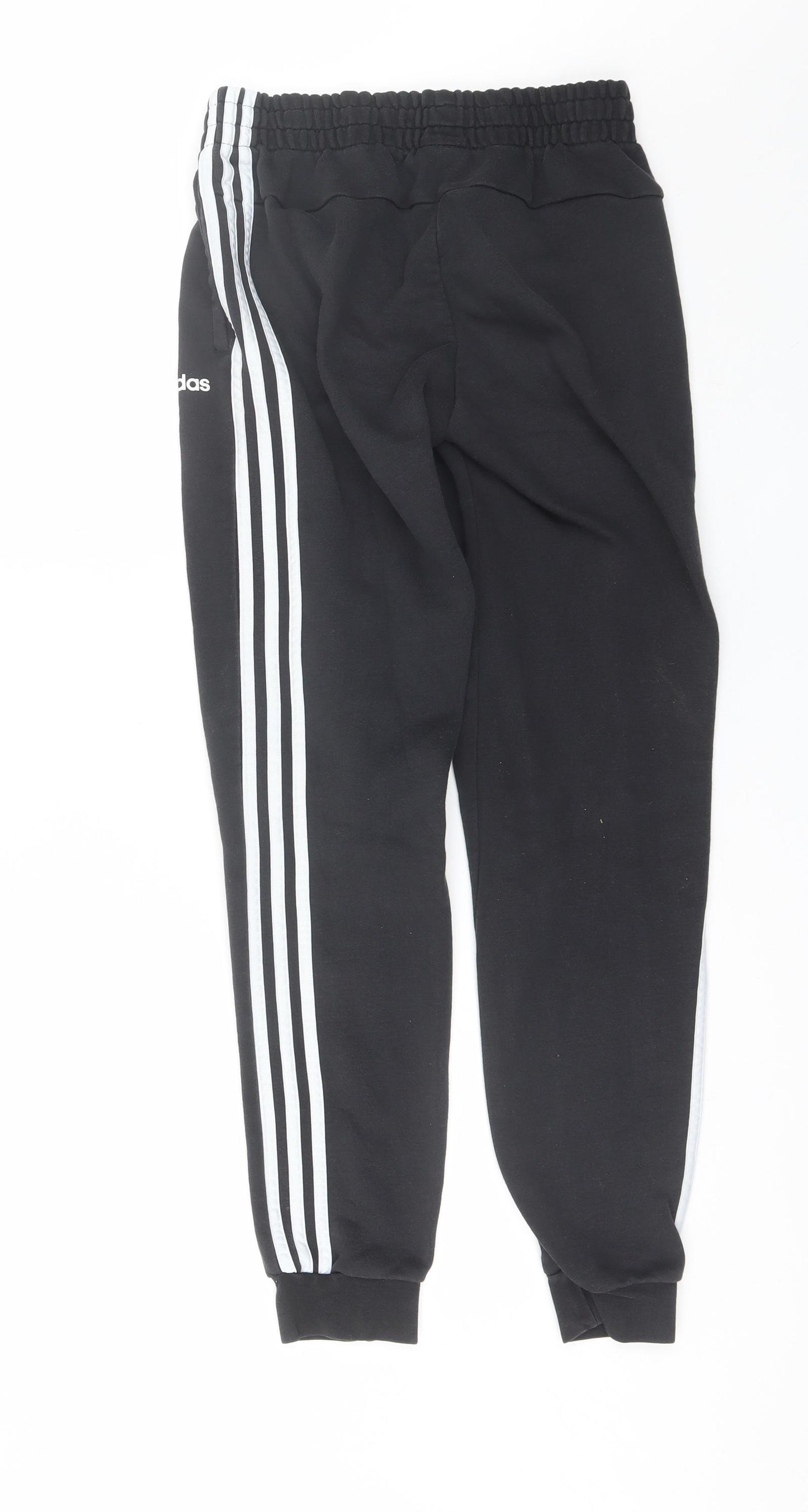 adidas Womens Black  Cotton Sweatpants Trousers Size S L27 in Regular