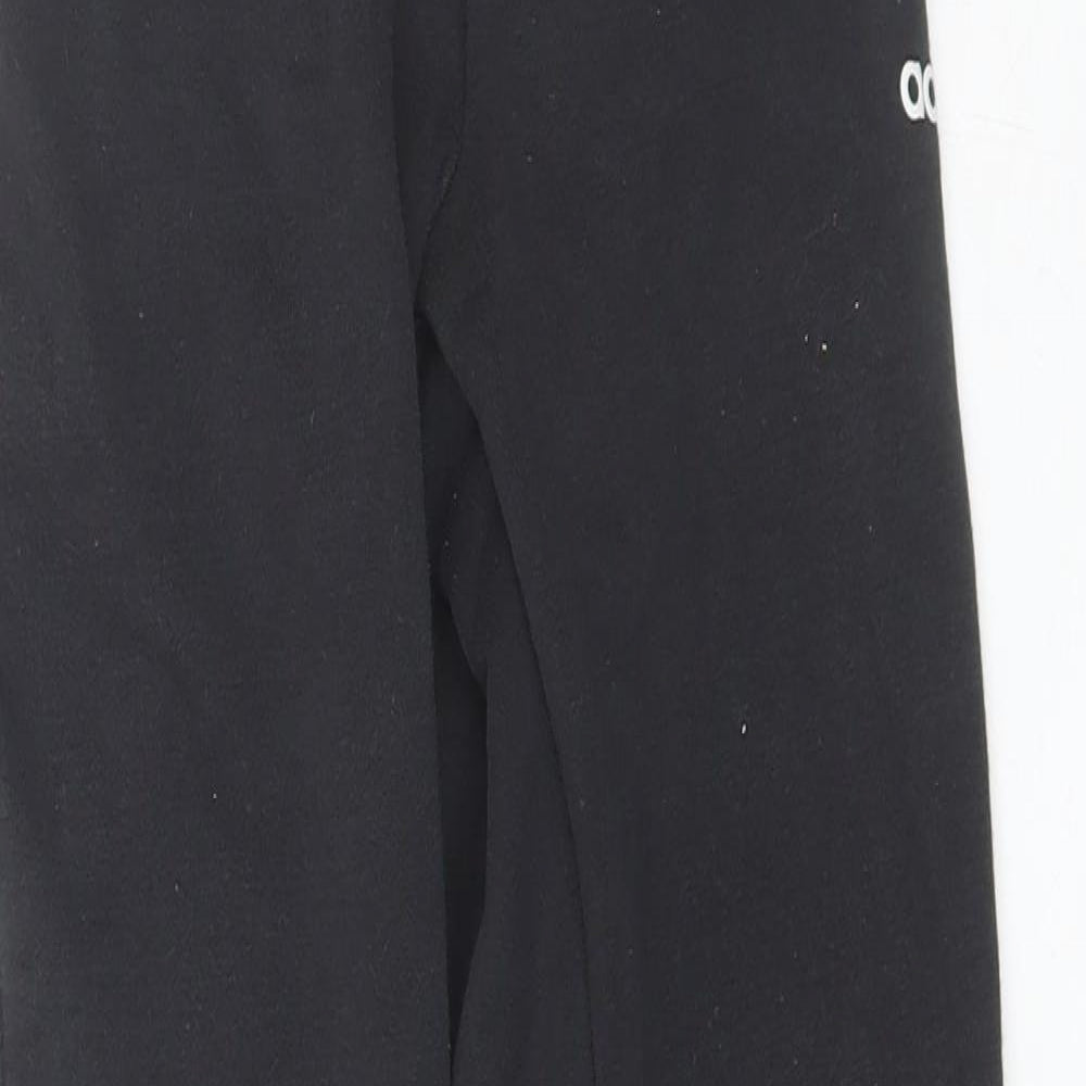 adidas Womens Black  Cotton Sweatpants Trousers Size S L27 in Regular