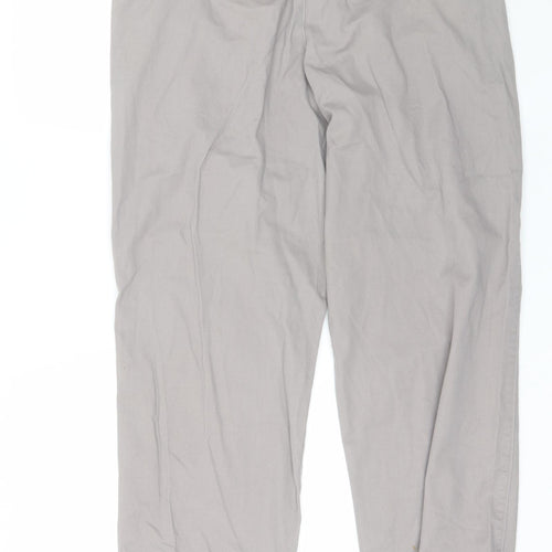 Easy Mens Grey  Cotton Trousers  Size 34 in L29 in Regular