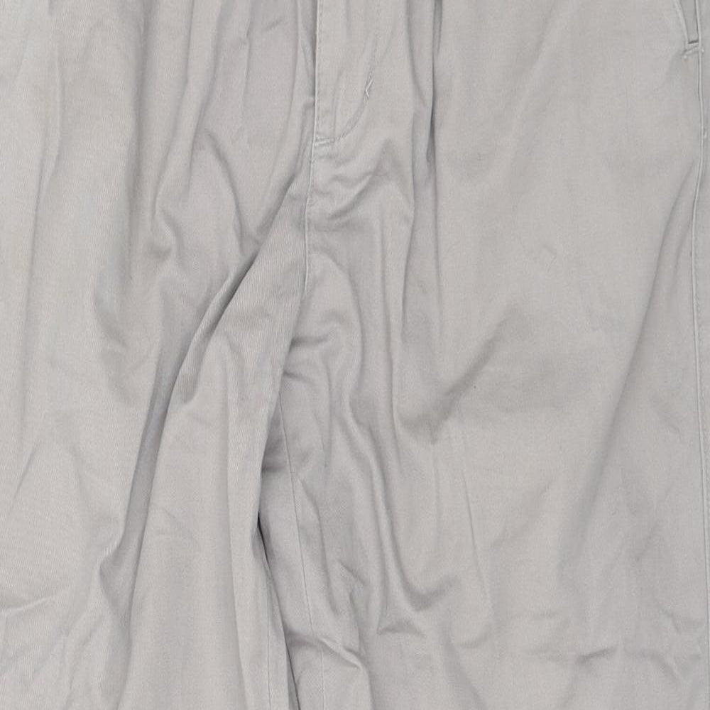 Easy Mens Grey  Cotton Trousers  Size 34 in L29 in Regular