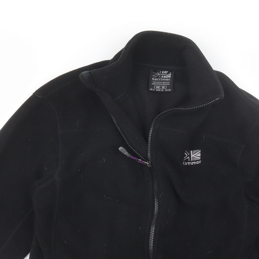 Karrimor Womens Black Collared  Polyester Full Zip Jumper Size 10