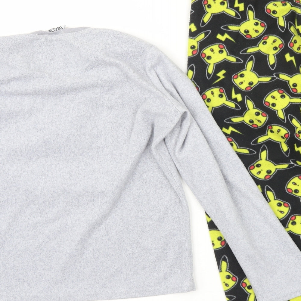 Primark Boys Grey  Polyester  Pyjama Set Size 13-14 Years   - Pokemon