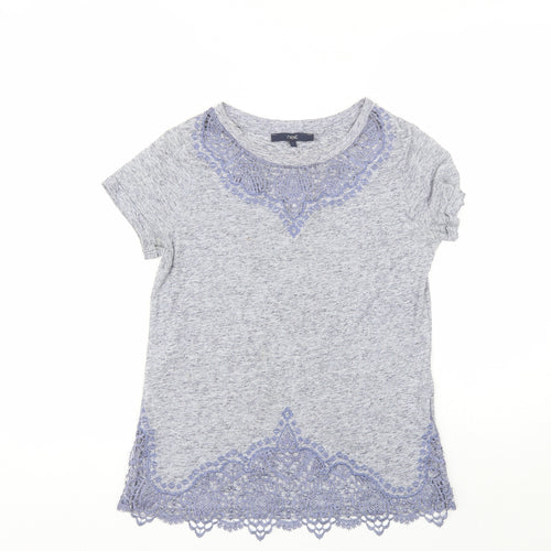 NEXT Womens Blue  Polyester Basic T-Shirt Size 6 Round Neck