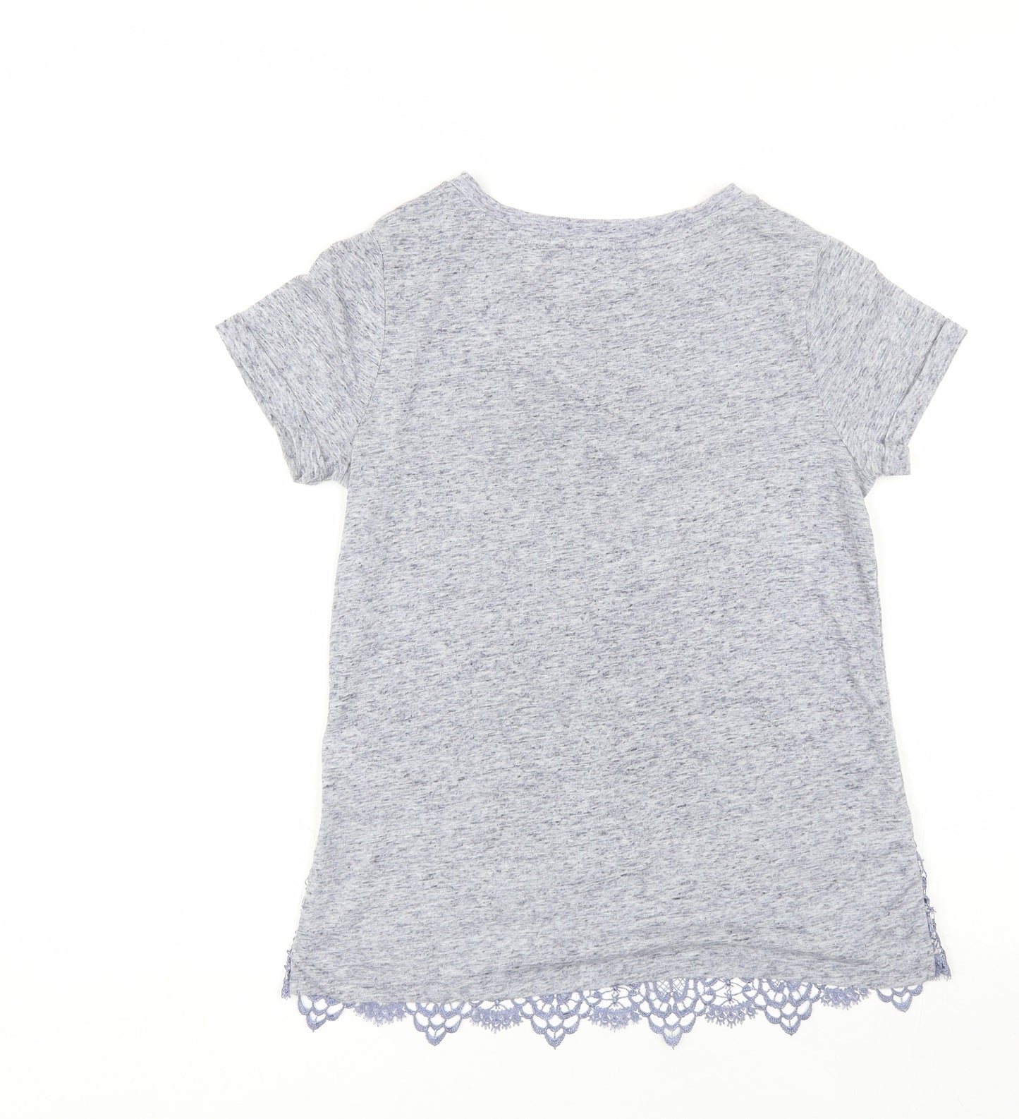 NEXT Womens Blue  Polyester Basic T-Shirt Size 6 Round Neck