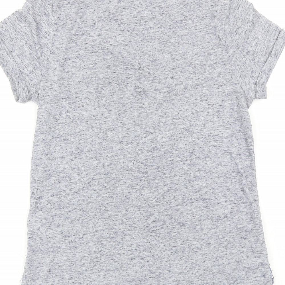 NEXT Womens Blue  Polyester Basic T-Shirt Size 6 Round Neck